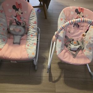 Disney Pink Minnie Mouse Baby Seats Rocker